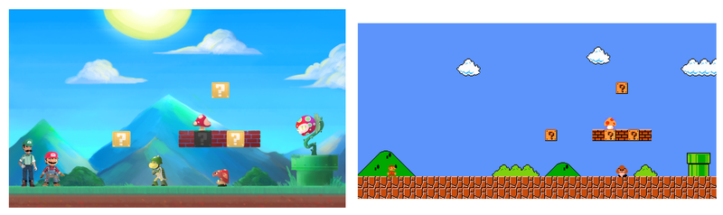 Illustration for article titled Redesigning Super Mario Bros: Concept Assets!
